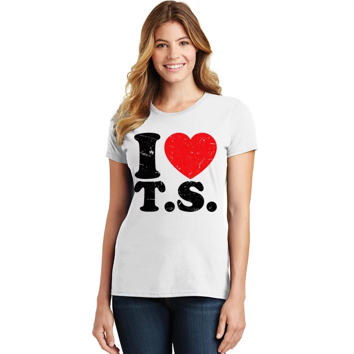 Cute Red Heart I Love T.S Women's T-Shirt