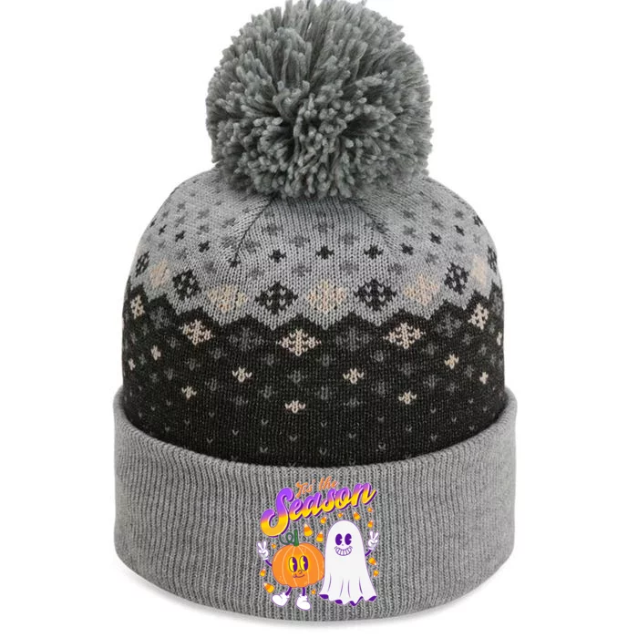 Cute Retro Halloween Tis The Season The Baniff Cuffed Pom Beanie