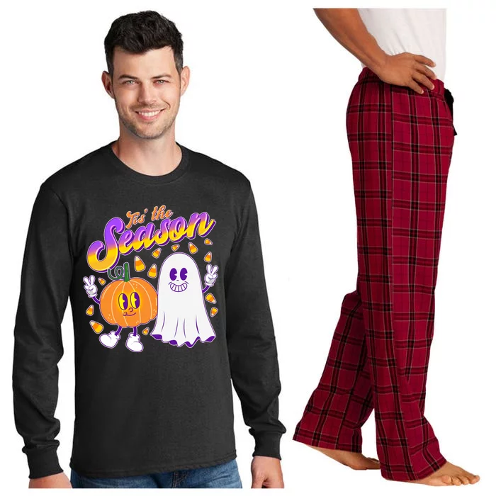 Cute Retro Halloween Tis The Season Long Sleeve Pajama Set