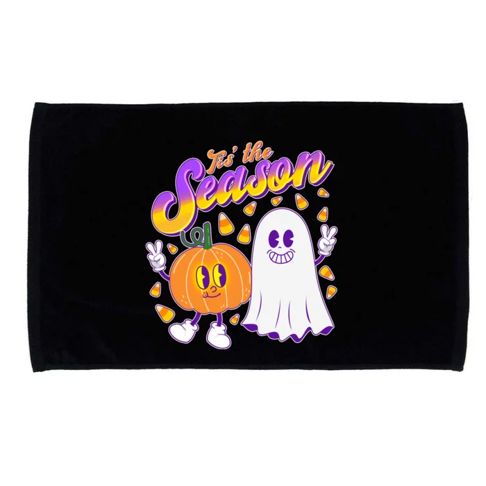 Cute Retro Halloween Tis The Season Microfiber Hand Towel