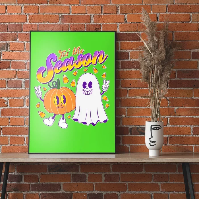 Cute Retro Halloween Tis The Season Poster