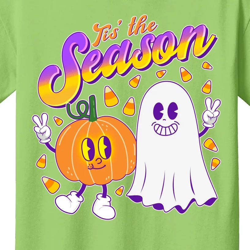 Cute Retro Halloween Tis The Season Kids T-Shirt