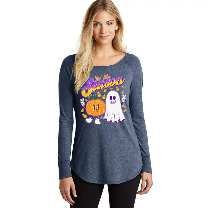 Cute Retro Halloween Tis The Season Women's Perfect Tri Tunic Long Sleeve Shirt