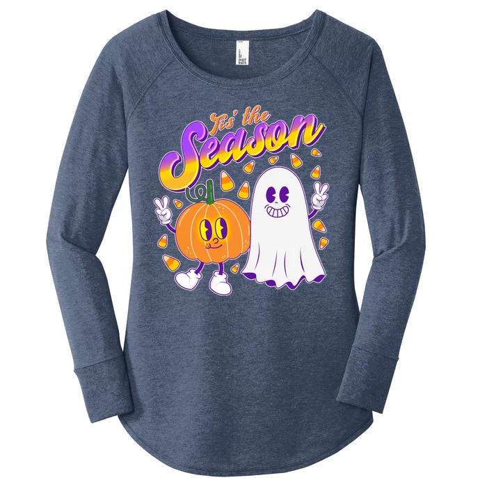 Cute Retro Halloween Tis The Season Women's Perfect Tri Tunic Long Sleeve Shirt