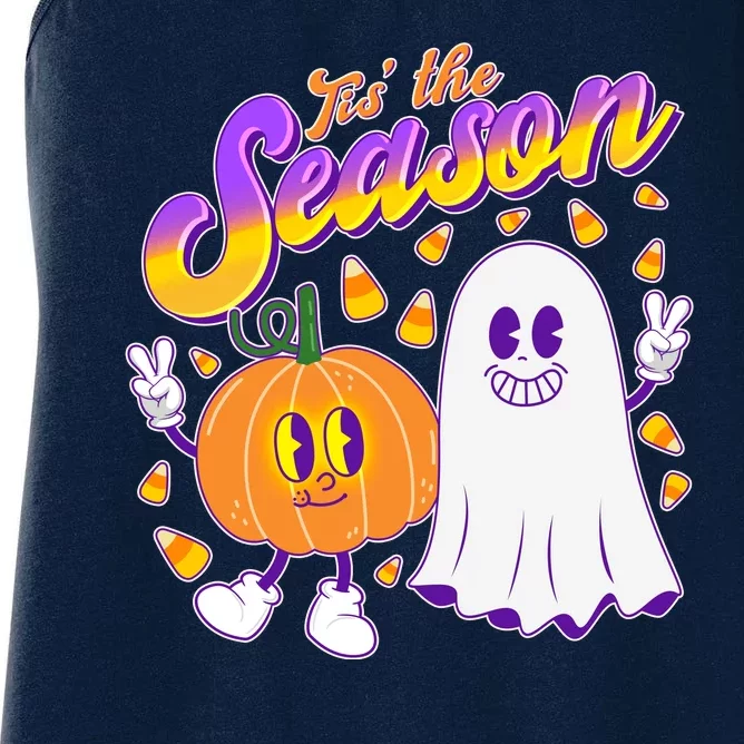 Cute Retro Halloween Tis The Season Women's Racerback Tank