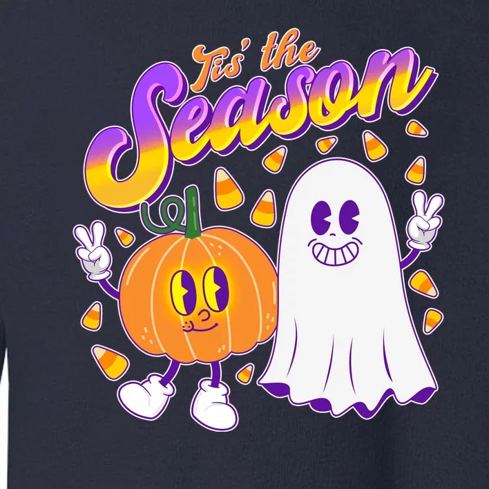 Cute Retro Halloween Tis The Season Toddler Sweatshirt