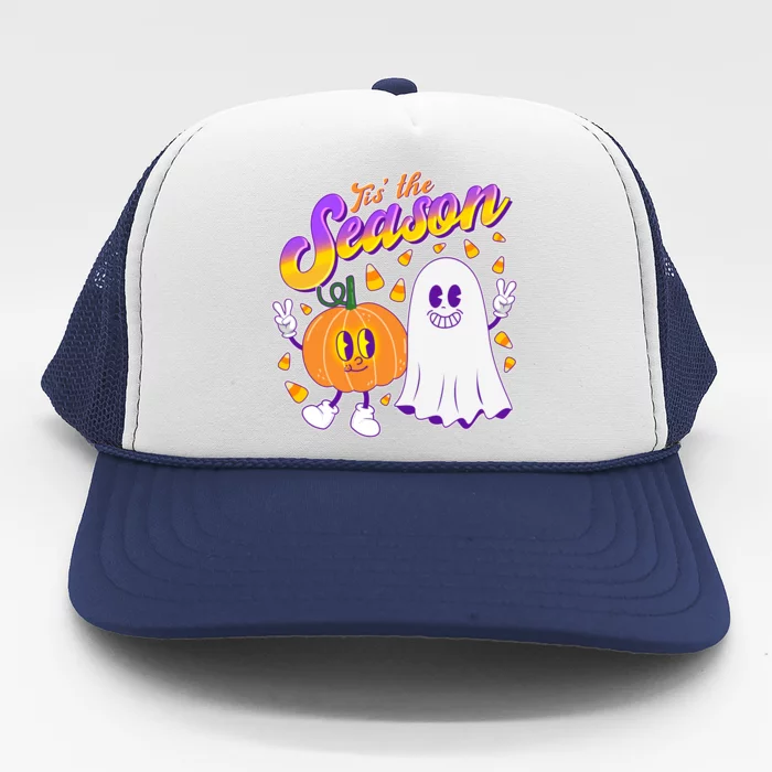 Cute Retro Halloween Tis The Season Trucker Hat