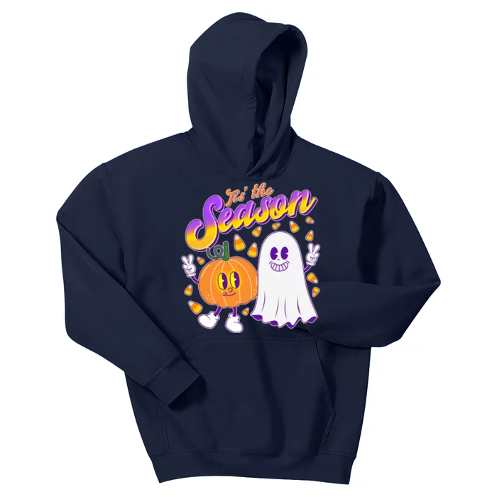 Cute Retro Halloween Tis The Season Kids Hoodie