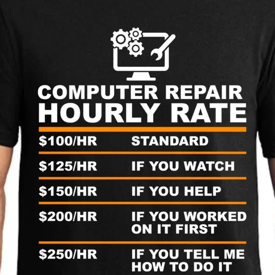 Computer Repair Hourly Rate Computer Repair Geek Cool Gift Cute Gift Pajama Set