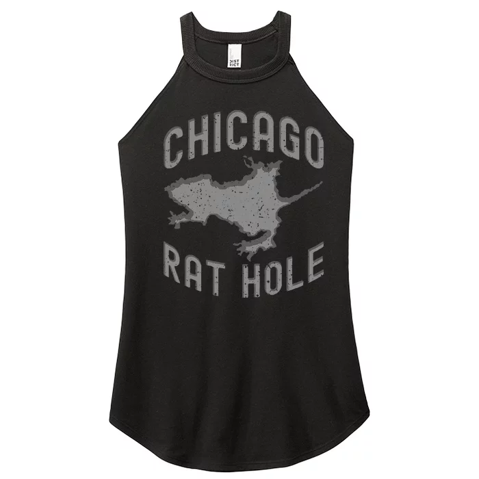 Chicago Rat Hole. Hilarious Souvenir From Chicago Funny Women’s Perfect Tri Rocker Tank