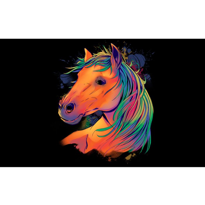 Colorful Rainbow Horse Bumper Sticker