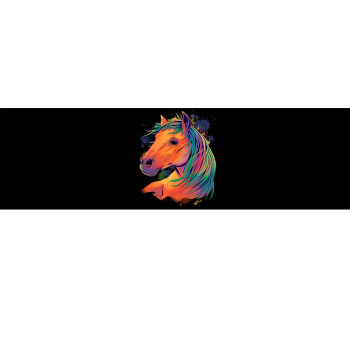 Colorful Rainbow Horse Bumper Sticker