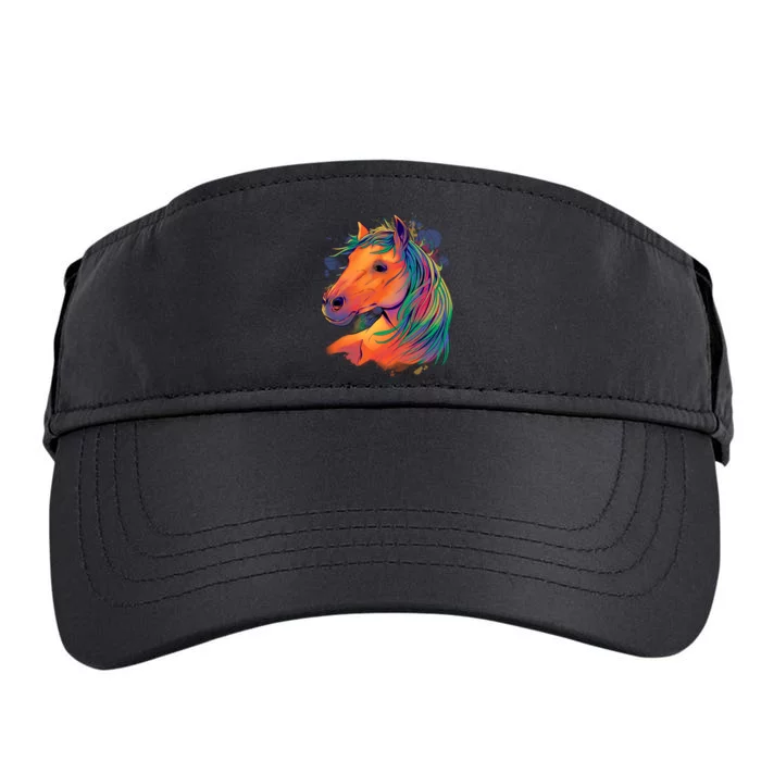 Colorful Rainbow Horse Adult Drive Performance Visor