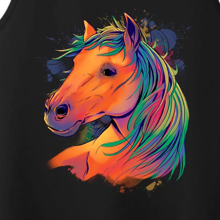 Colorful Rainbow Horse Performance Tank