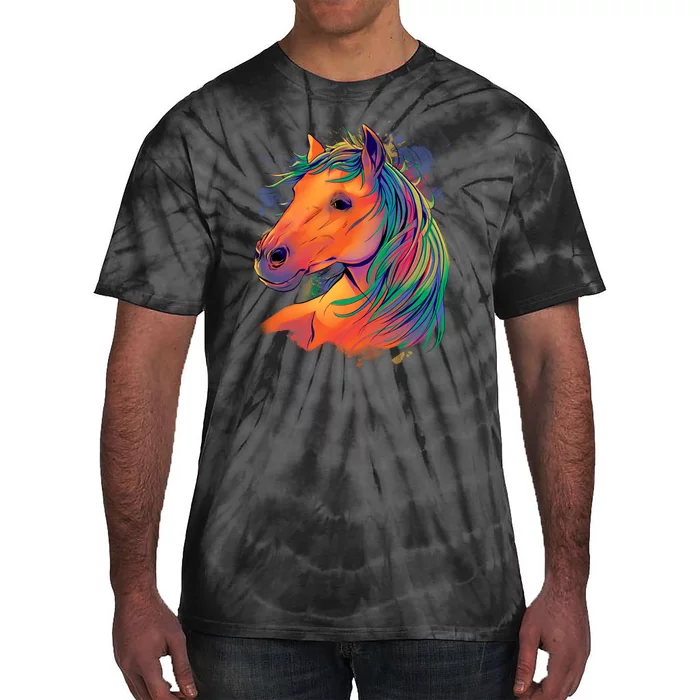 Colorful Rainbow Horse Tie-Dye T-Shirt