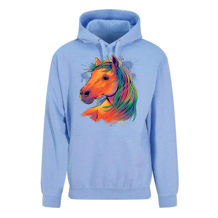 Colorful Rainbow Horse Unisex Surf Hoodie