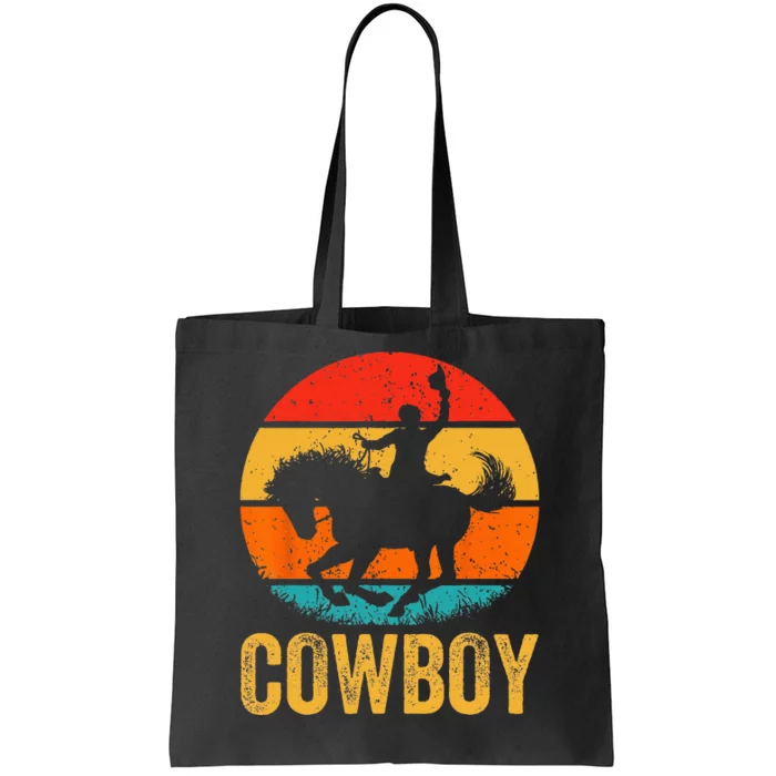 Cowboy Rodeo Horse Gifts Country Vintage Western Cowboy Tote Bag