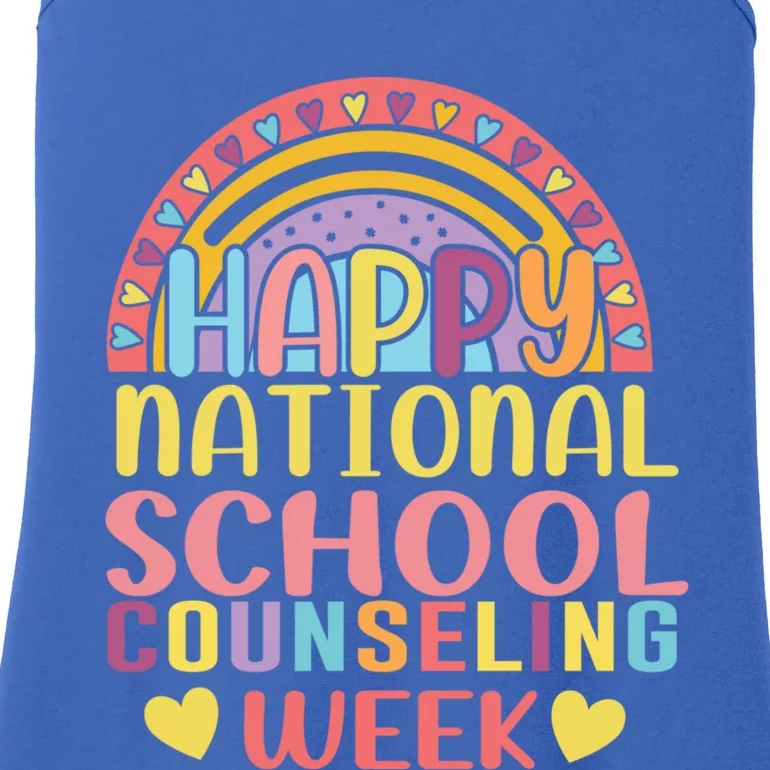 Cute Rainbow Happy National School Counseling Week Counselor Great Gift Ladies Essential Tank