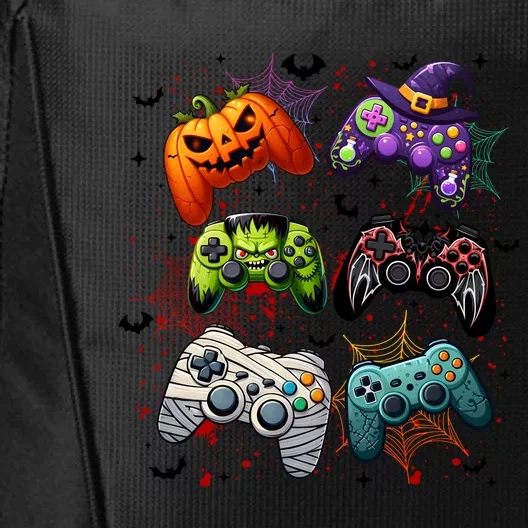 Cool Retro Halloween Gaming Controllers City Backpack