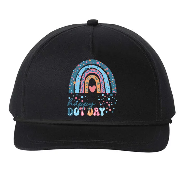 Cute Rainbow Happy Dot Day Gift Snapback Five-Panel Rope Hat