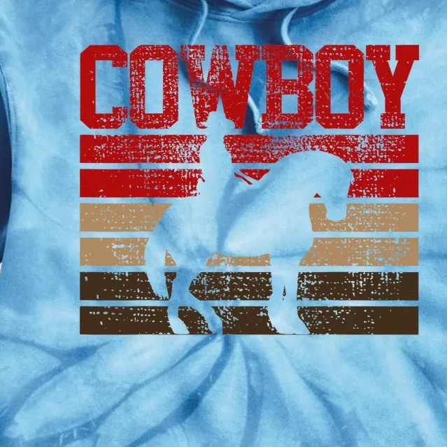 Cowboy Rodeo Horse Gift Country Tie Dye Hoodie