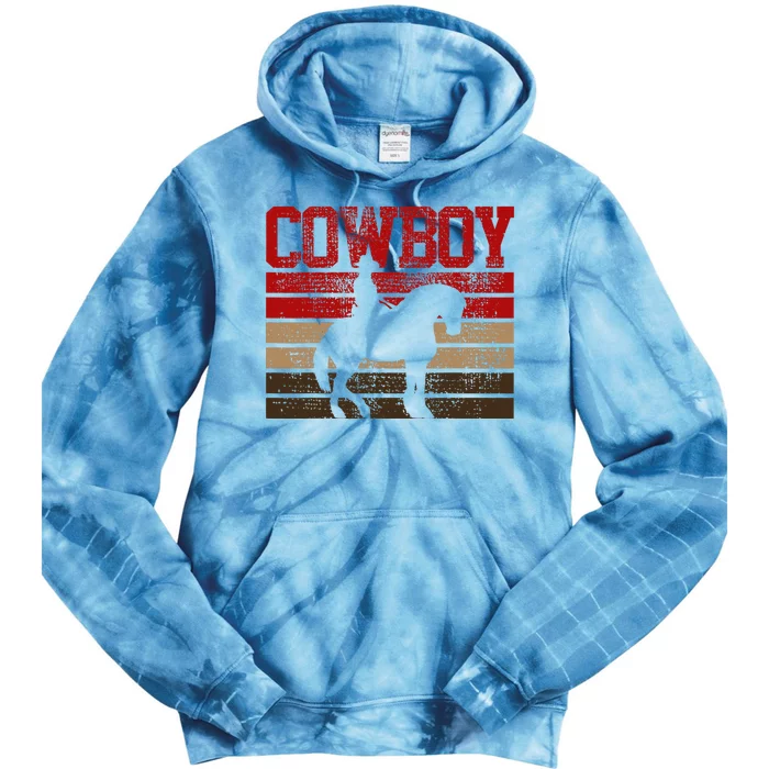 Cowboy Rodeo Horse Gift Country Tie Dye Hoodie