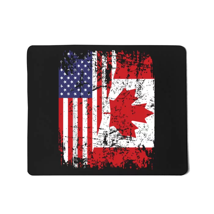 CANADIAN ROOTS Half American Flag CANADA Mousepad