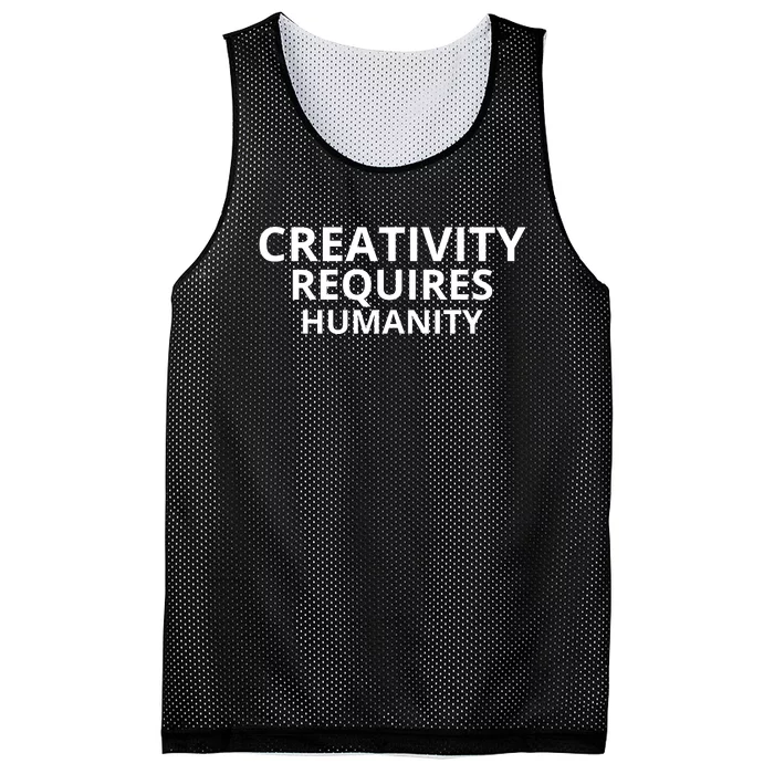 Creativity Requires Humanity Mesh Reversible Basketball Jersey Tank