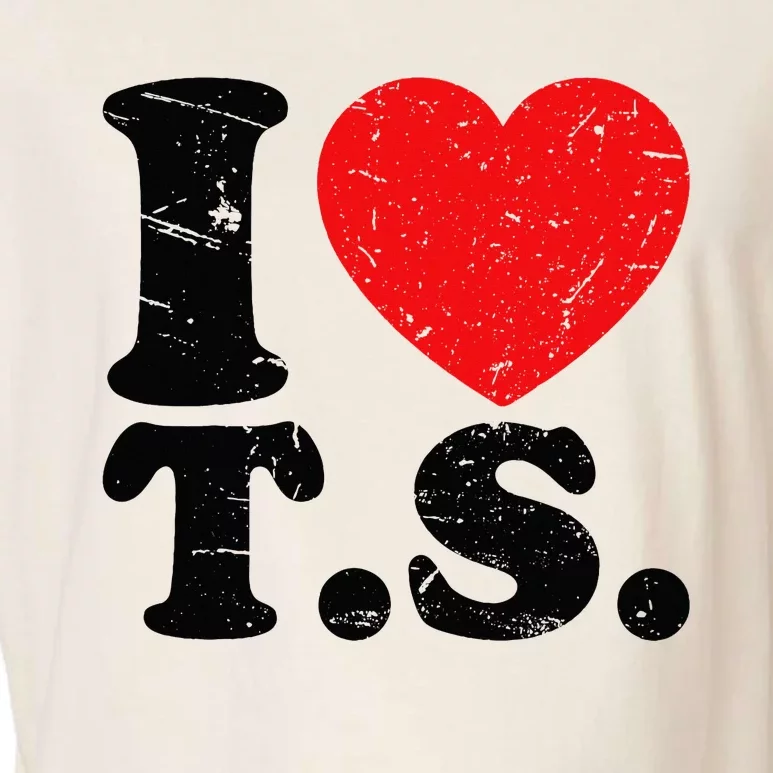 Cute Red Heart I Love T.S Garment-Dyed Women's Muscle Tee