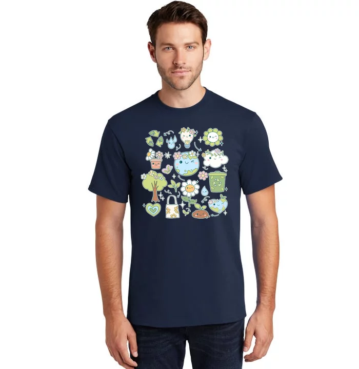 Cute Retro Hippie Celebrate Earth Day Tall T-Shirt