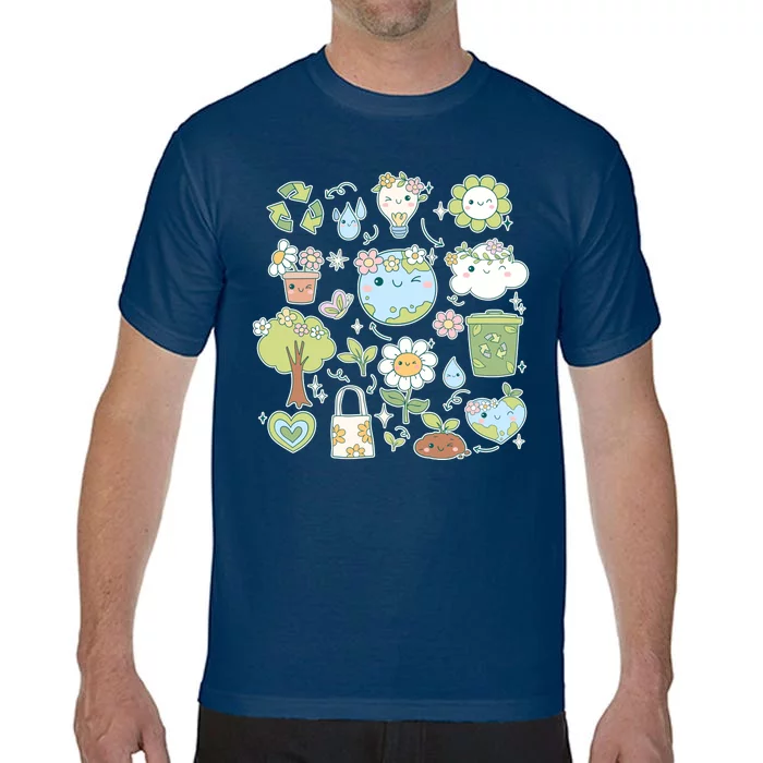 Cute Retro Hippie Celebrate Earth Day Comfort Colors T-Shirt