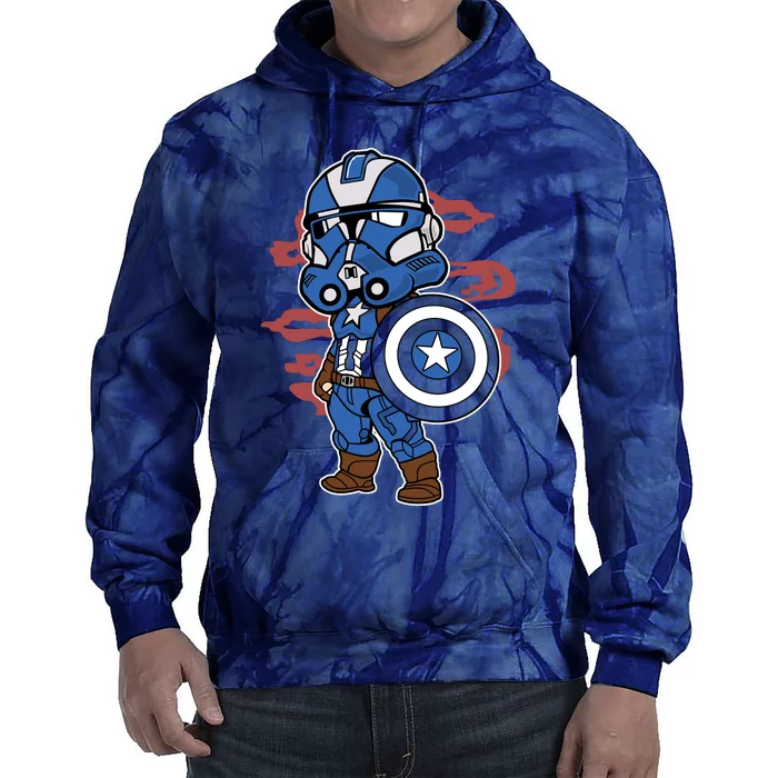 Captain Robotic Helmet Trooper Tie Dye Hoodie