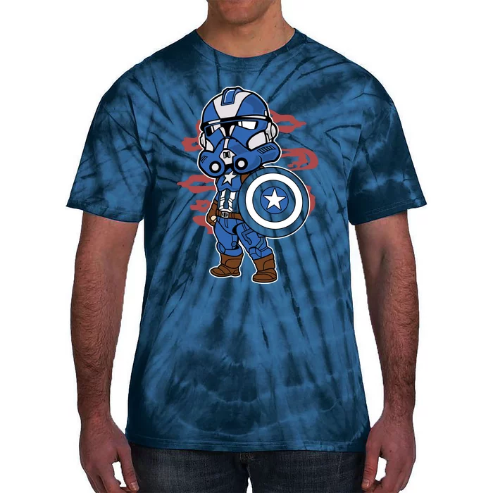 Captain Robotic Helmet Trooper Tie-Dye T-Shirt