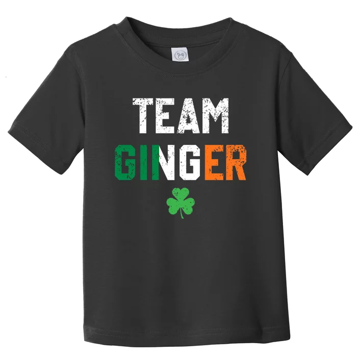 Cute Red Head Team Ginger St Patricks Day Green Irish Toddler T-Shirt