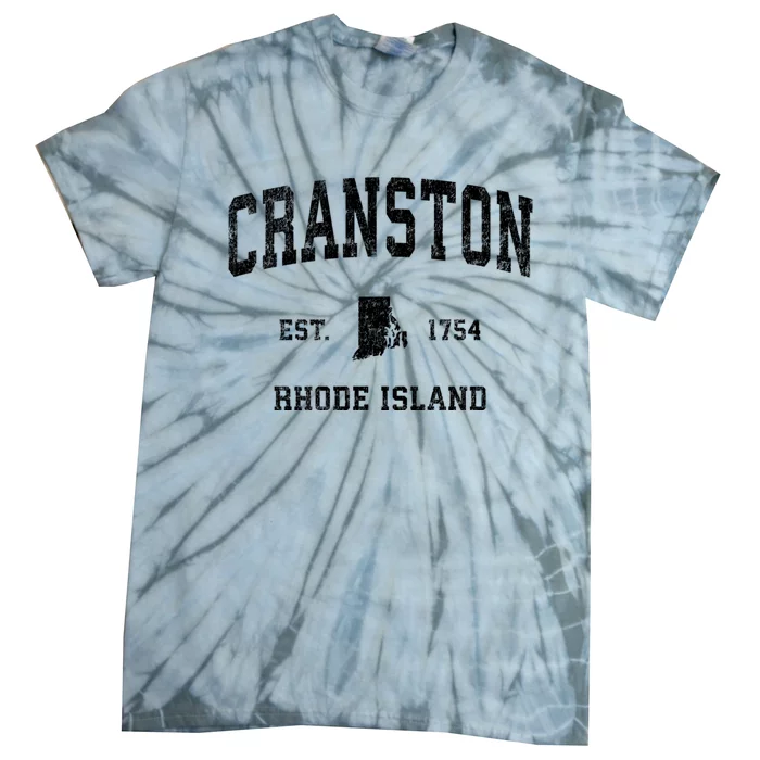 Cranston Rhode Island Ri Vintage Sports Tie-Dye T-Shirt