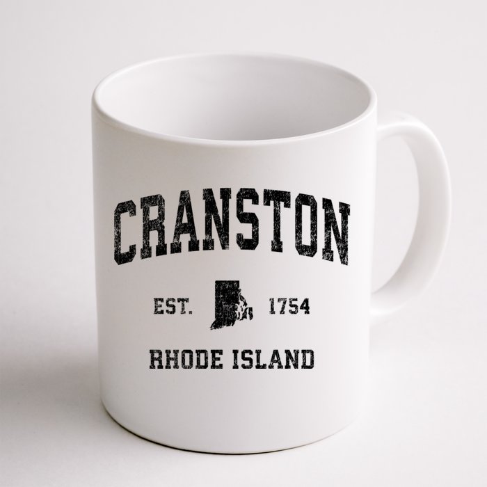 Cranston Rhode Island Ri Vintage Sports Front & Back Coffee Mug