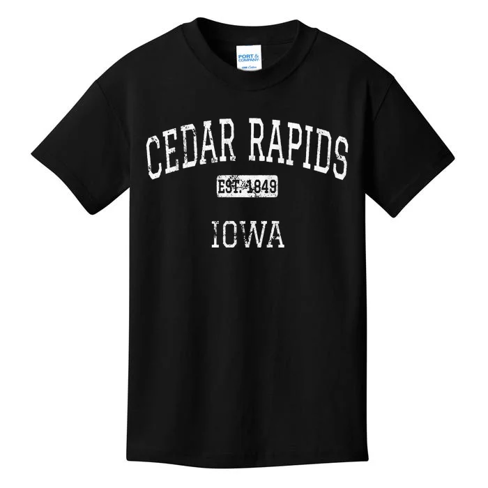 Cedar Rapids Iowa IA Vintage Kids T-Shirt