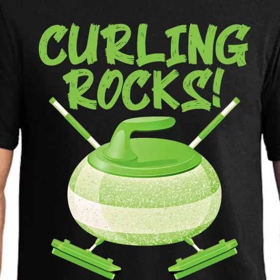 Curling Rocks! Ice Athlete Curler Curling Outfit Curling Gift Pajama Set