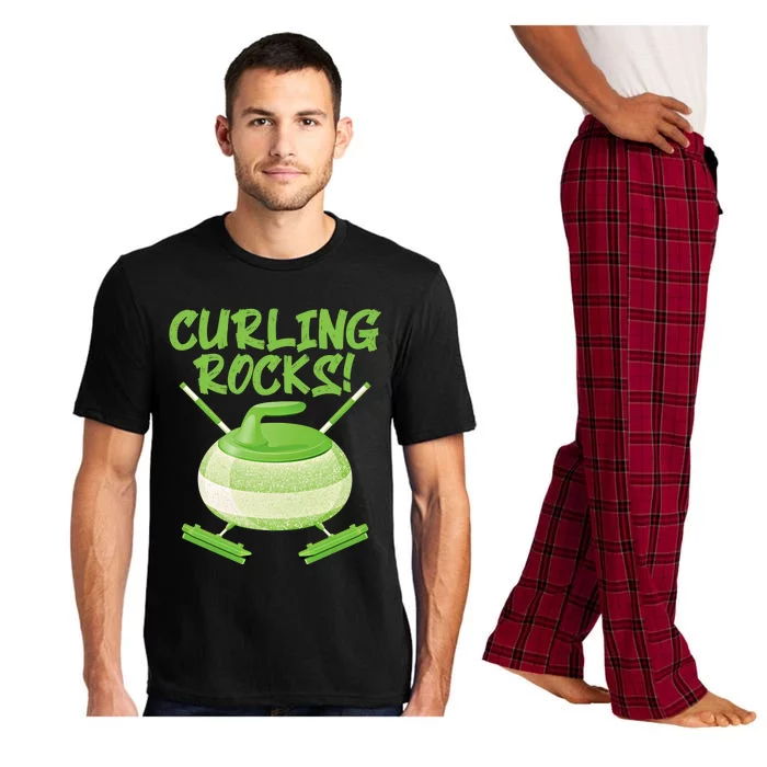 Curling Rocks! Ice Athlete Curler Curling Outfit Curling Gift Pajama Set