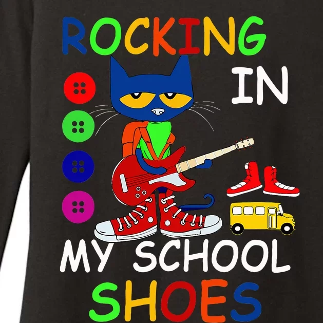 Cat Rocking In My School Shoes Back To School Womens CVC Long Sleeve Shirt