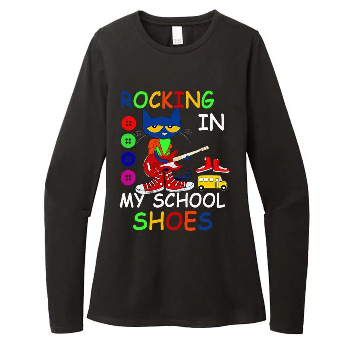 Cat Rocking In My School Shoes Back To School Womens CVC Long Sleeve Shirt