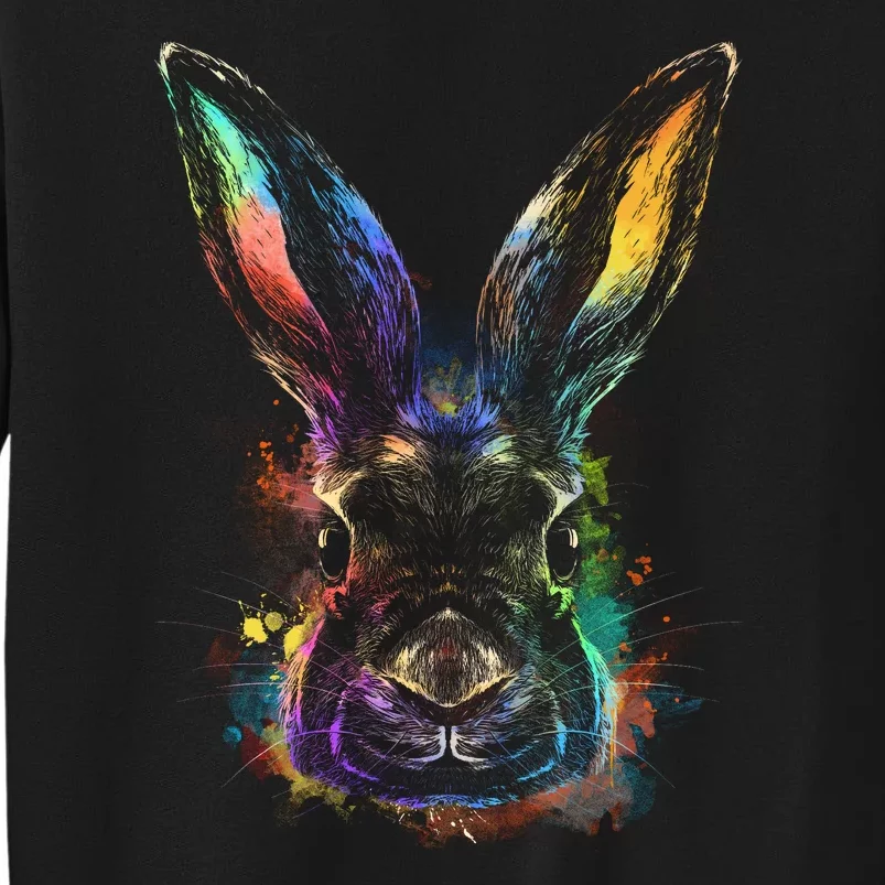 Colorful Rabbit Illustration Sweatshirt