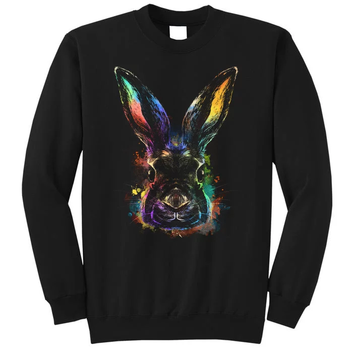 Colorful Rabbit Illustration Sweatshirt