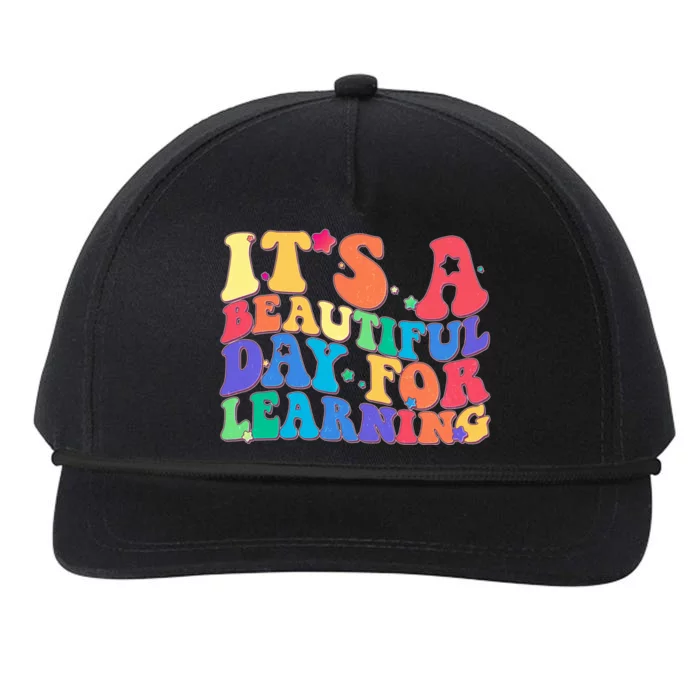 Colorful Retro It's A Beautiful Day For Learning Snapback Five-Panel Rope Hat