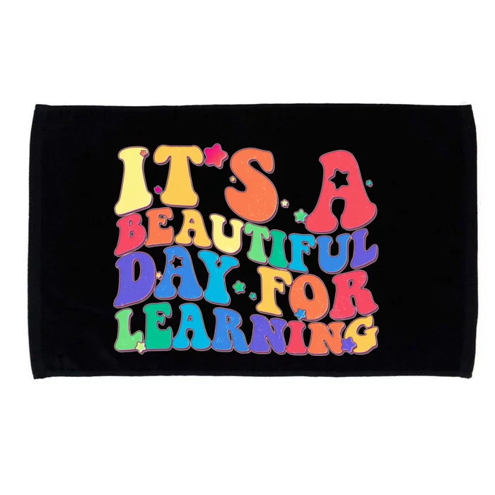 Colorful Retro It's A Beautiful Day For Learning Microfiber Hand Towel