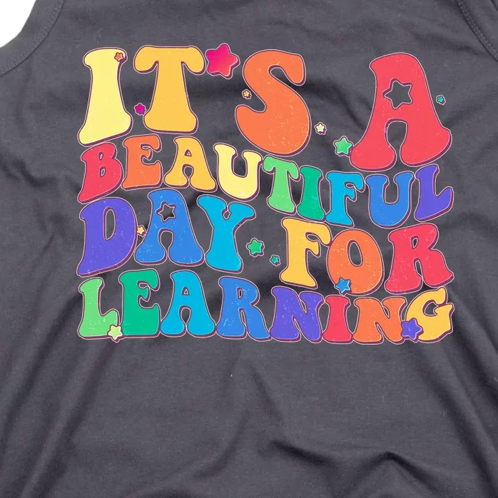 Colorful Retro It's A Beautiful Day For Learning Tank Top