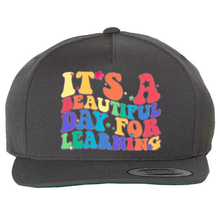 Colorful Retro It's A Beautiful Day For Learning Wool Snapback Cap