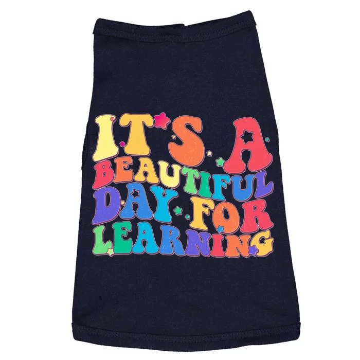 Colorful Retro It's A Beautiful Day For Learning Doggie Tank