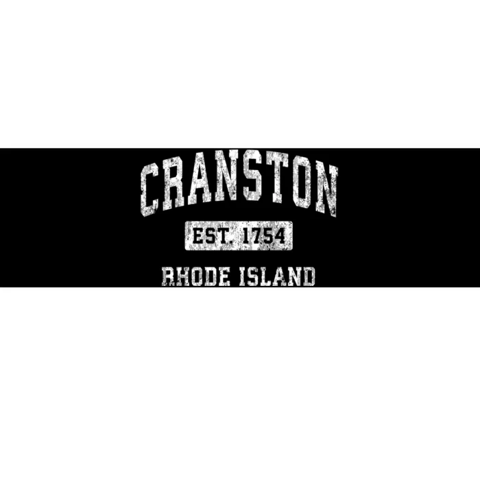 Cranston Rhode Island Ri Vintage Established Sports Bumper Sticker