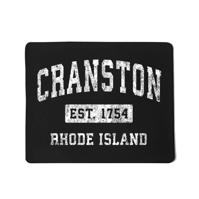 Cranston Rhode Island Ri Vintage Established Sports Mousepad